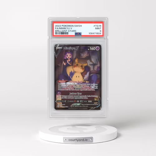 2022 Pokémon Sword & Shield Brilliant Stars #TG16 Mimikyu V - Holo Full Art (PSA 9 MINT)