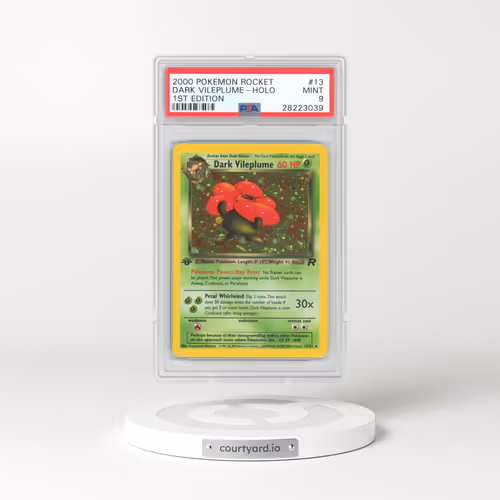 2000 Pokémon Rocket #13 Dark Vileplume - 1st Edition Holo (PSA 9 MINT)