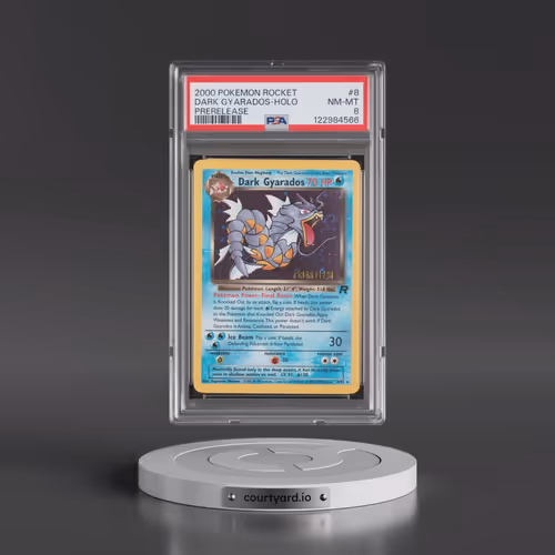 2000 Pokémon Rocket #8 Dark Gyarados - Holo Prerelease (PSA 8 NM-MT)