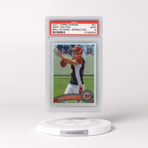 2011 Topps Chrome #51 Andy Dalton - Ball in Hand-Refractor (PSA 9 MINT)