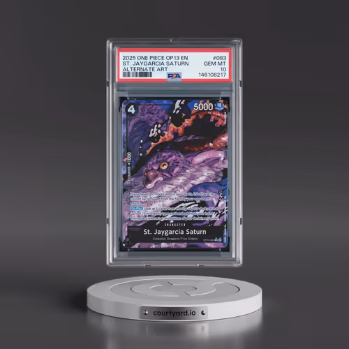 2025 One Piece OP13-Carrying on His Will #083 St. Jaygarcia Saturn - Alternate Art (PSA 10 GEM MINT)