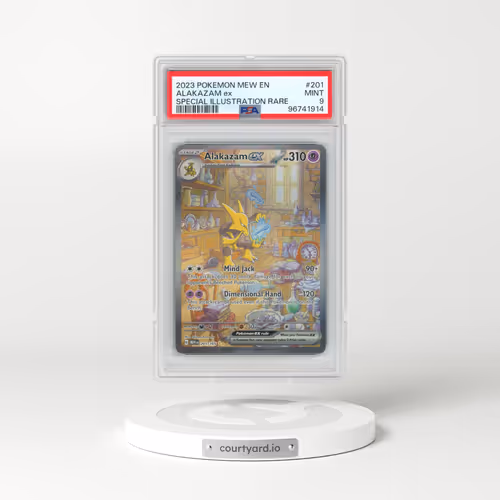 2023 Pokémon Mew EN-151 #201 Alakazam EX - Holo Special Illustration Rare (PSA 9 MINT)