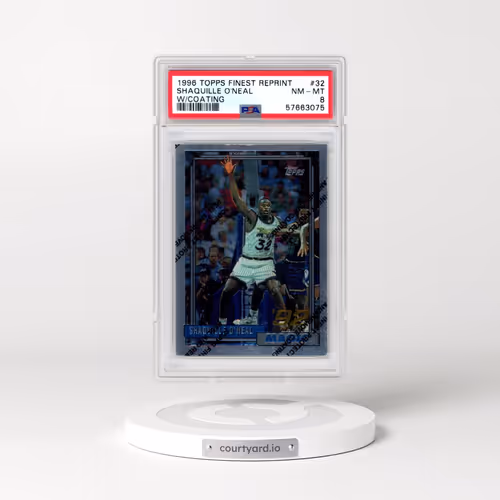 1996 Topps Finest Reprint #32 Shaquille O'Neal - w/Coating (PSA 8 NM-MT)
