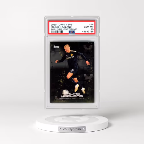 2020 Topps X Bvb Borussia Dortmund #25 Erling Haaland (PSA 10 GEM MINT)