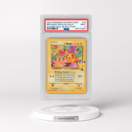 2021 Pokémon Celebrations Classic Collection #24 Birthday Pikachu - Holo (PSA 9 MINT)