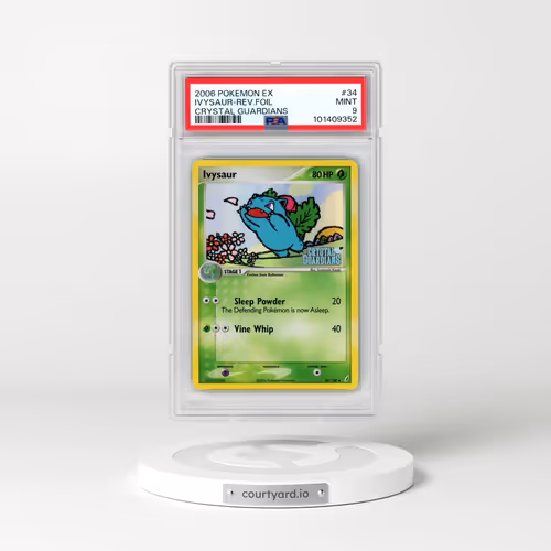 2006 Pokémon EX Crystal Guardians #34 Ivysaur - Reverse Foil (PSA 9 MINT)