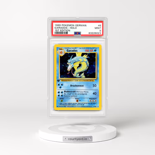 1999 German Base Set #6 Gyarados - 1st Edition Holo (PSA 9 MINT)