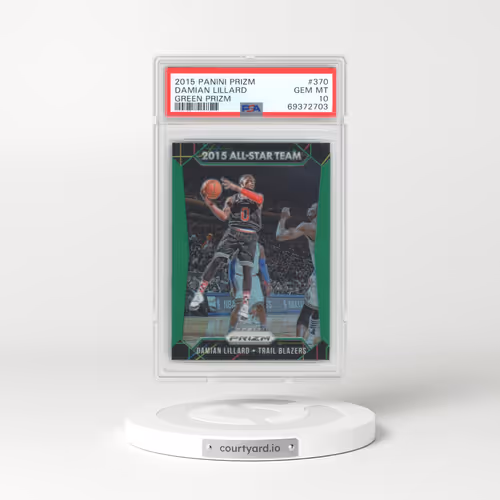 2015 Panini Prizm #370 Damian Lillard - Green Prizm (PSA 10 GEM MINT)