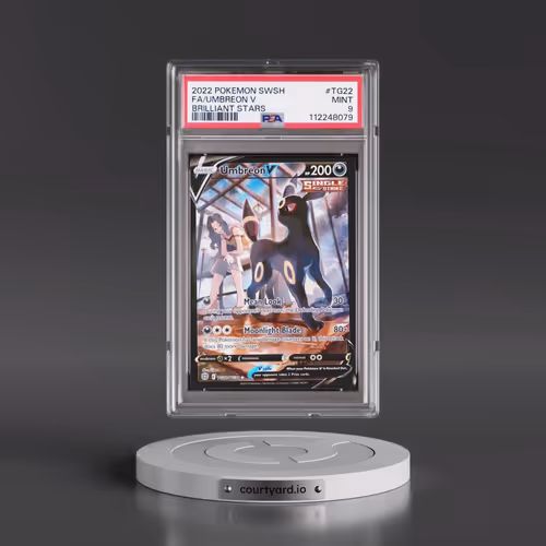 2022 Pokémon Sword & Shield Brilliant Stars #TG22 Umbreon V - Holo Full Art (PSA 9 MINT)