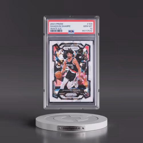 2023 Panini Prizm #104 Shaedon Sharpe - White Ice (PSA 10 GEM MINT)