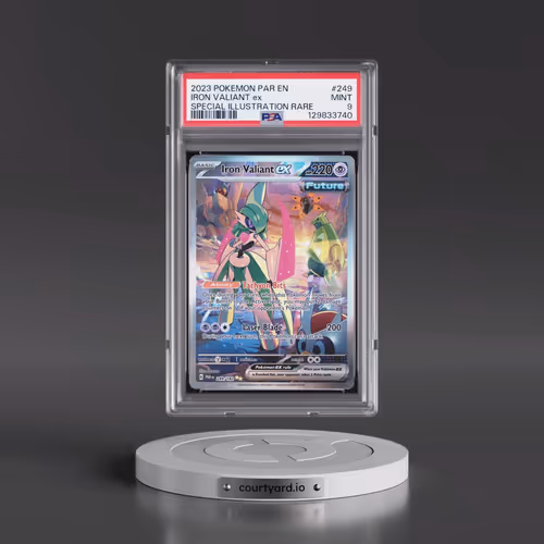 2023 Pokémon Par EN-Paradox Rift #249 Iron Valiant EX - Holo Special Illustration Rare (PSA 9 MINT)