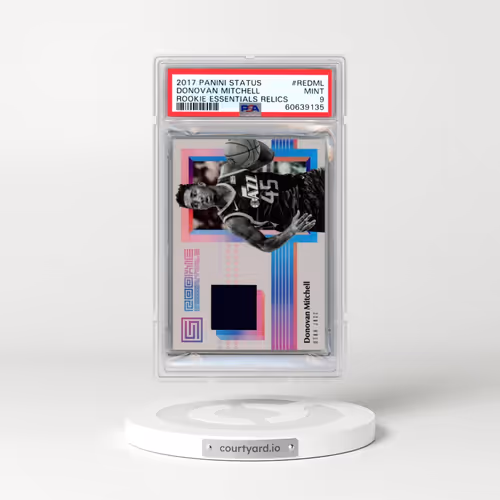 2017 Panini Status Rookie Essentials Relics #REDML Donovan Mitchell (PSA 9 MINT)