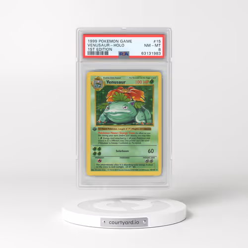1999 Pokémon Game #15 Venusaur - 1st Edition Holo (PSA 8 NM-MT)