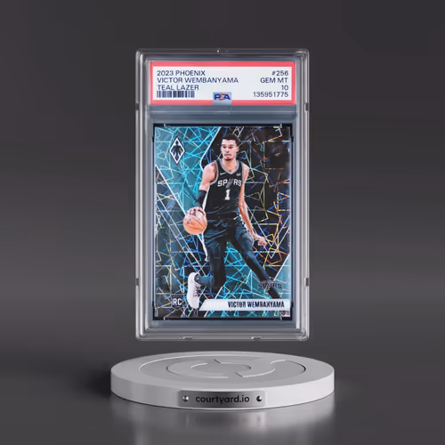 2023 Panini Phoenix #256 Victor Wembanyama - Teal Lazer (PSA 10 GEM MINT)
