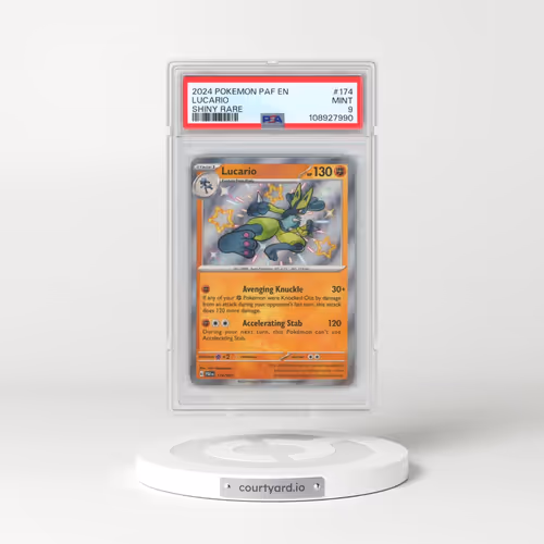 2024 Pokémon Paf EN-Paldean Fates #174 Lucario - Shiny Rare (PSA 9 MINT)