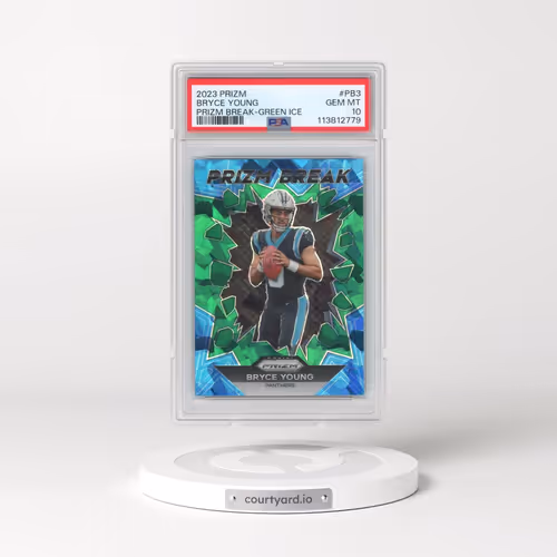 2023 Panini Prizm Prizm Break #PB3 Bryce Young - Green Ice (PSA 10 GEM MINT)