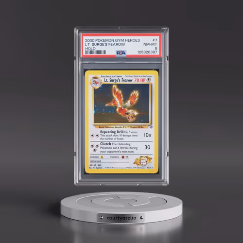 2000 Pokémon Gym Heroes #7 LT. Surge's Fearow - Holo (PSA 8 NM-MT)