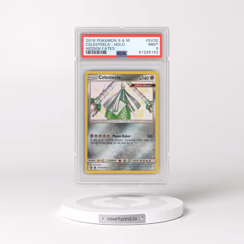 2019 Pokémon Sun & Moon Hidden Fates #SV32 Celesteela - Holo (PSA 9 MINT)