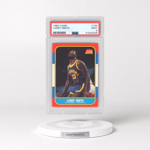 1986 Fleer #104 Larry Smith (PSA 9 MINT)