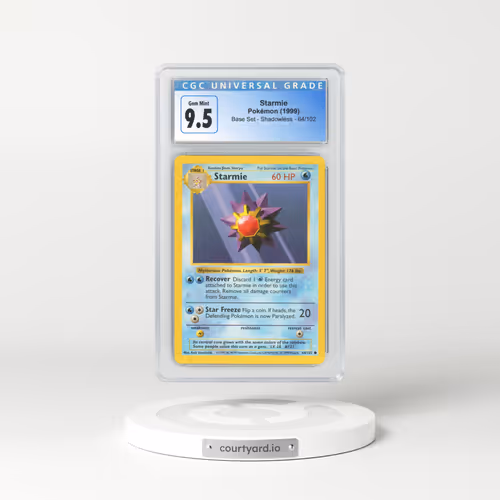 1999 Base Set #64 Starmie - Shadowless (CGC 9.5 GEM MINT)
