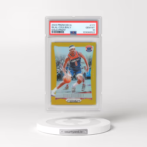 2023 Panini Prizm Deca #177 Bilal Coulibaly - Gold Prizm (PSA 10 GEM MINT)