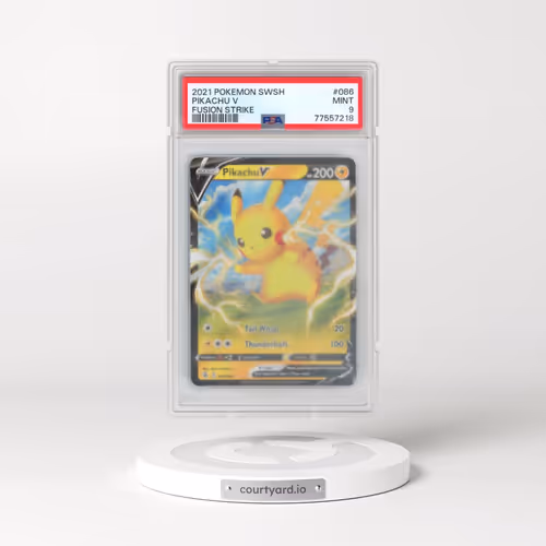 2021 Pokémon Sword & Shield Fusion Strike #086 Pikachu V - Holo (PSA 9 MINT)