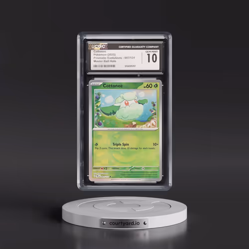 2025 Pokémon Pre EN-Prismatic Evolutions #007 Cottonee - Reverse Holo Master Ball (CGC 10 GEM MINT)