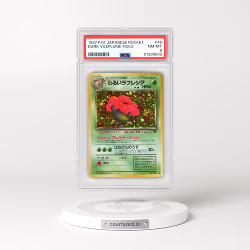 1997 Pokémon Rocket #45 Dark Vileplume - Holo (PSA 8 NM-MT)