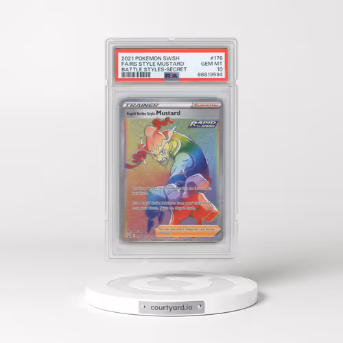 2021 Pokémon Sword & Shield Battle Styles #176 Rapid Strike Style Mustard - Full Art Secret (PSA 10 GEM MINT)