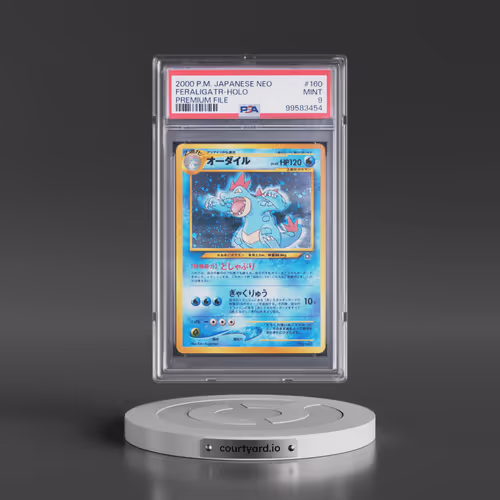 2000 Pokémon Neo #160 Feraligatr - Holo Premium File (PSA 9 MINT)