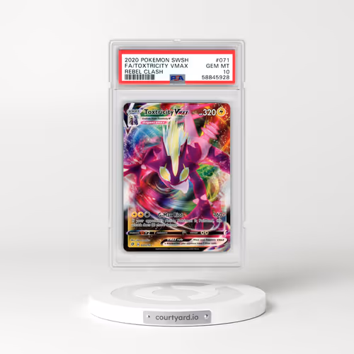 2020 Pokémon Sword & Shield Rebel Clash #071 Toxtricity Vmax - Full Art (PSA 10 GEM MINT)
