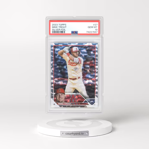 2023 Topps #27 Mike Trout - Silver Foil (PSA 10 GEM MINT)