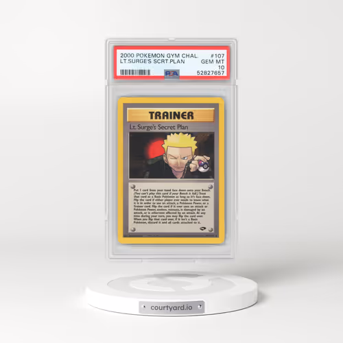 2000 Pokémon Gym Challenge #107 LT. Surge's Secret Plan (PSA 10 GEM MINT)