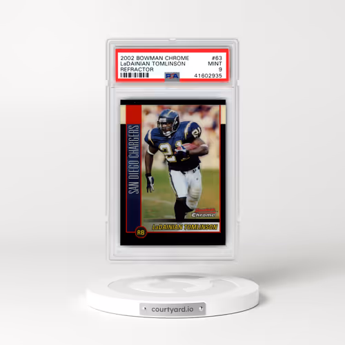 2002 Bowman Chrome #63 Ladainian Tomlinson - Refractor (PSA 9 MINT)