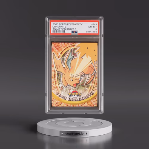 2000 Topps Pokémon TV Animation Series 3 #149 Dragonite (PSA 8 NM-MT)