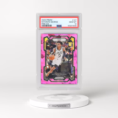 2023 Panini Prizm #127 Keyonte George - Pink Ice (PSA 10 GEM MINT)