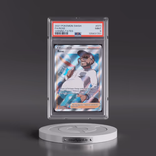 2021 Pokémon Sword & Shield Shining Fates #071 Rose - Full Art (PSA 9 MINT)