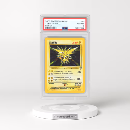2000 Base Set 2 #20 Zapdos - Holo (PSA 8 NM-MT)
