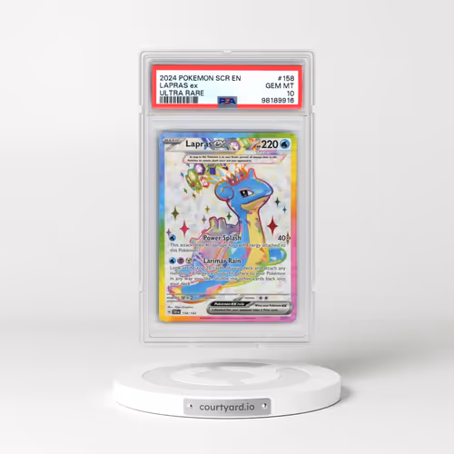 2024 Pokémon Scr EN-Stellar Crown #158 Lapras EX - Holo Ultra Rare (PSA 10 GEM MINT)