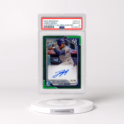 2024 Bowman Chrome Prospect Autographs #CPAJS Jared Serna - Green Shimmer (PSA 10 GEM MINT)