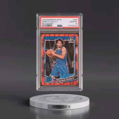 2023 Panini Donruss Optic #245 Dereck Lively II - Red Seismic (PSA 10 GEM MINT)