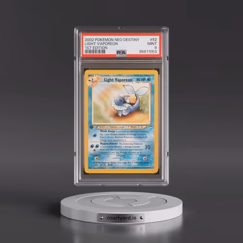 2002 Pokémon Neo Destiny #52 Light Vaporeon - 1st Edition (PSA 9 MINT)
