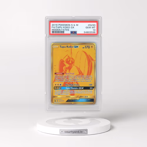2019 Pokémon Sun & Moon Hidden Fates #SV93 Tapu Koko GX - Holo Full Art (PSA 10 GEM MINT)