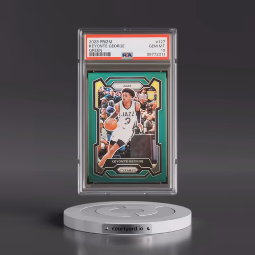 2023 Panini Prizm #127 Keyonte George - Green Prizm (PSA 10 GEM MINT)