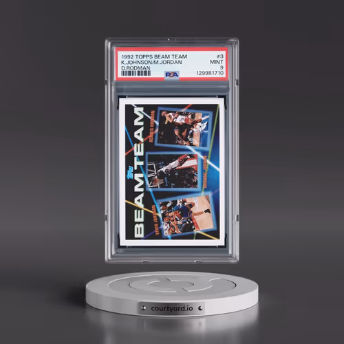 1992 Topps Beam Team #3 Dennis Rodman/Kevin Johnson/Michael Jordan (PSA 9 MINT)