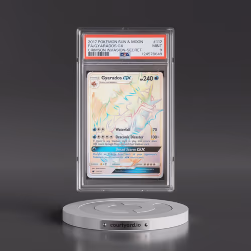 2017 Pokémon Sun & Moon Crimson Invasion #112 Gyarados GX - Holo Full Art Secret (PSA 9 MINT)