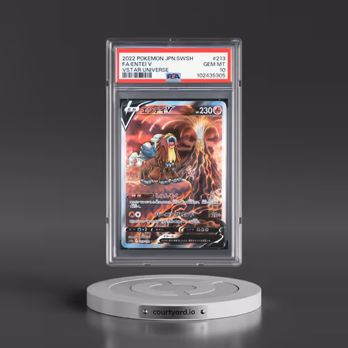 2022 Pokémon Sword & Shield Vstar Universe #213 Entei V - Holo Full Art (PSA 10 GEM MINT)