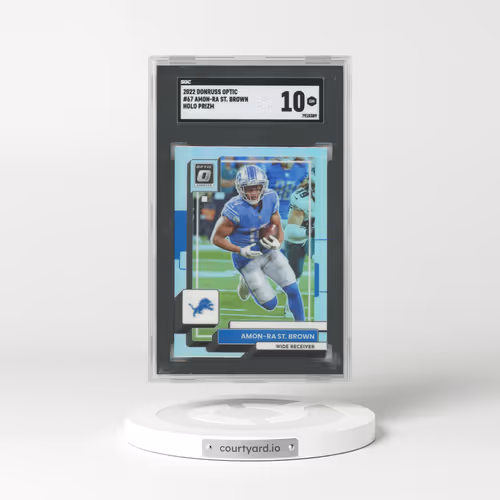 2022 Donruss Optic #67 Amon-Ra St. Brown - Holo Prizm (SGC 10 GEM MINT)