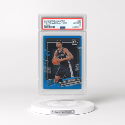 2023 Panini Donruss Optic #225 Victor Wembanyama - Aqua (PSA 10 GEM MINT)