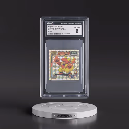 1998 Seal Retsuden Technique (1998 Amada)(1st Gen) #175 Magmar - Fire Punch - Prism (CGC 8 NM-MT)